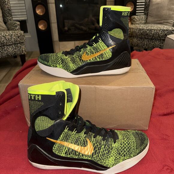 Nike Kobe IX Elite High Volt Gold Black Men’s 14 Excellent Cond No Box630847-077 main image 10